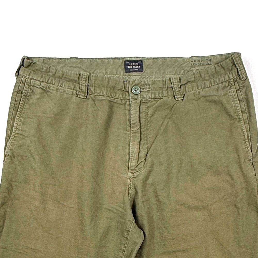 J Crew Sun Faded Cargo Pants Khaki Green 34x33** Cotton